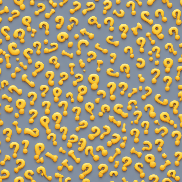 絵文字：Letter q made out of question marks