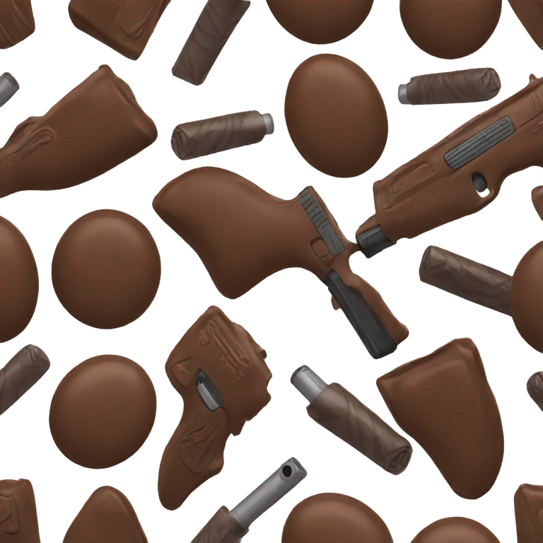 genmoji：巧克力，手持枪械
