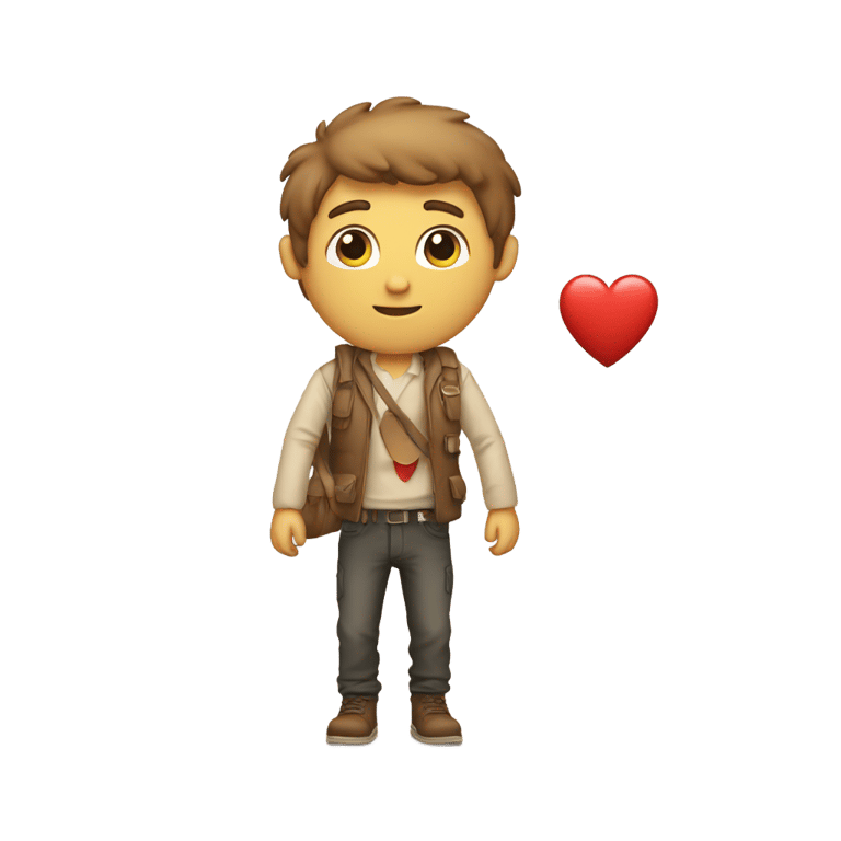 genmoji : Un homme avec une coda pour cœur