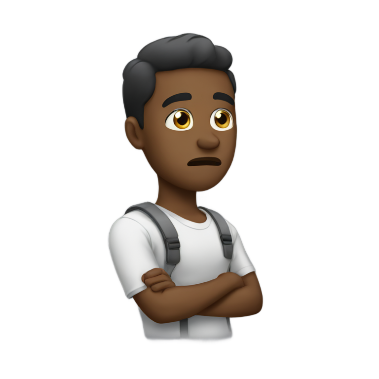 genmoji：冷漠黑人哭泣