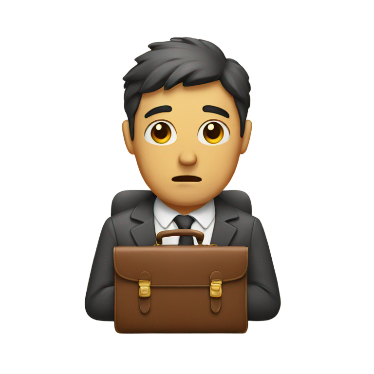 genmoji: sad briefcase