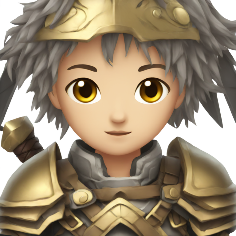 genmoji : Vraiment mignon guerrier anime