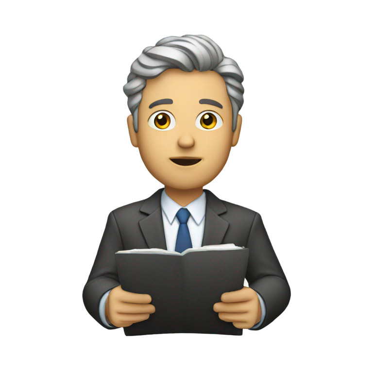 genmoji: journalist with pen and paper