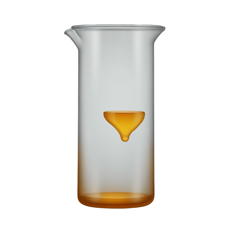 genmoji : transparent amber beaker