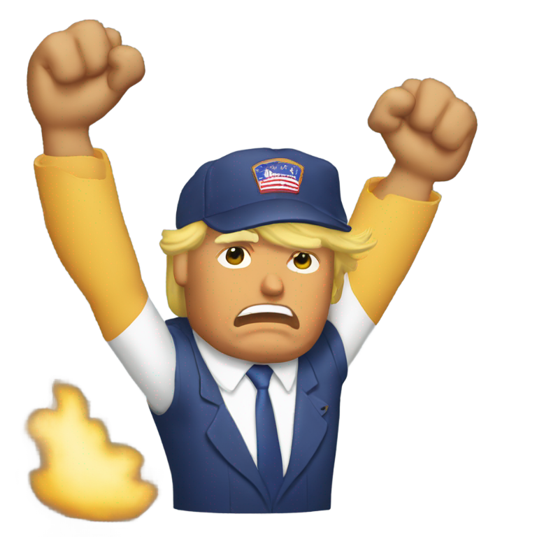 genmoji: donald trump hitting the griddy