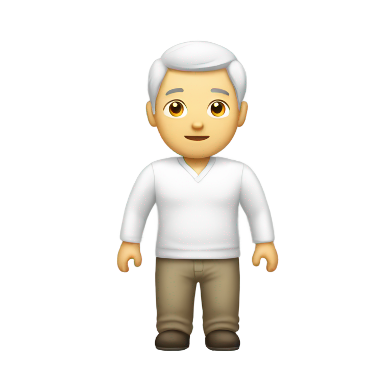 genmoji: A white man being stereotypically Chinese