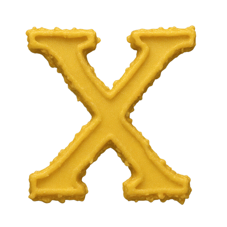 genmoji：蜡制字母X