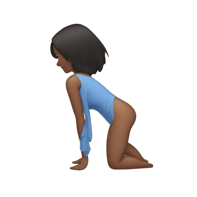 genmoji：弯腰的裸女
