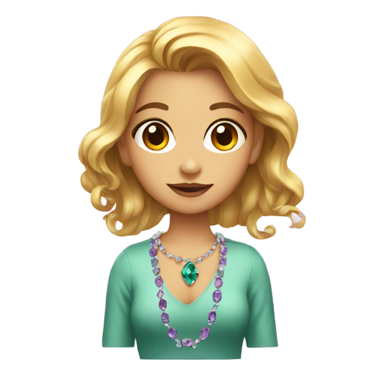 genmoji: a girl with a gem