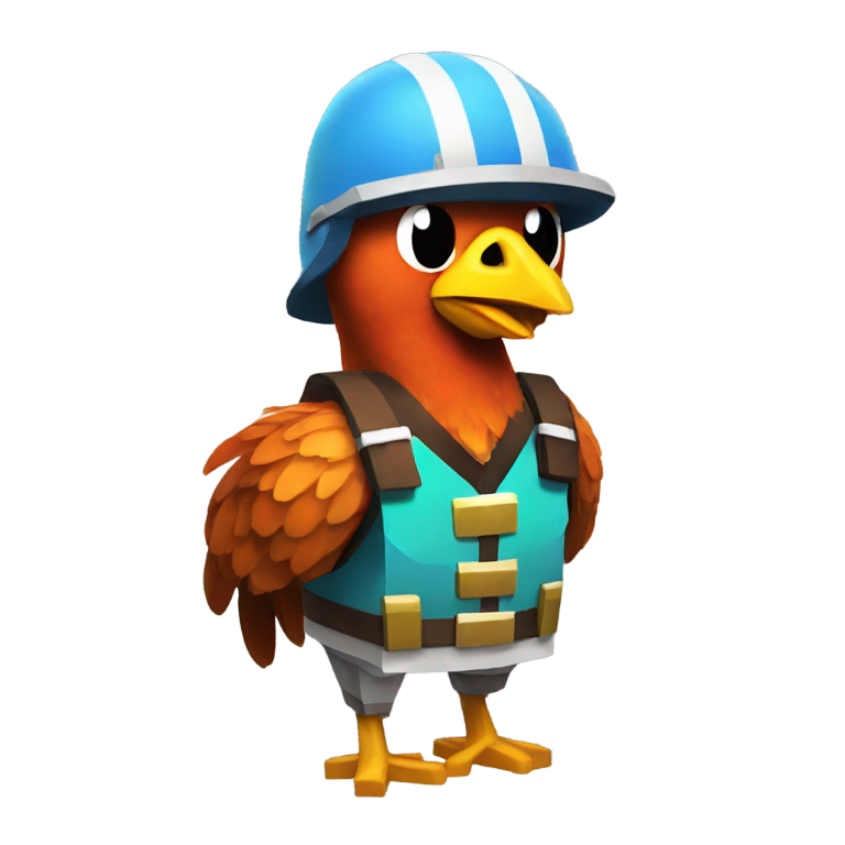 genmoji : Jockey de poulet de Minecraft