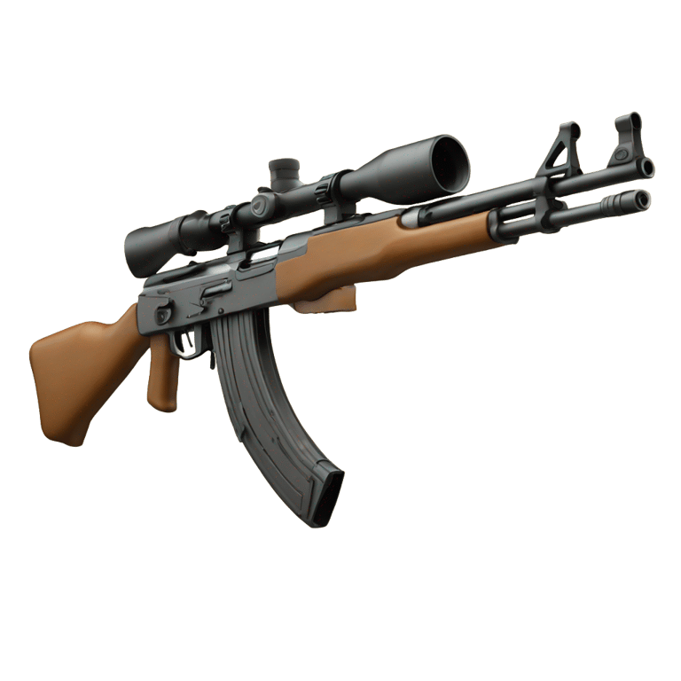 genmoji：Ak47 double barrel heat scope seeking shot gun