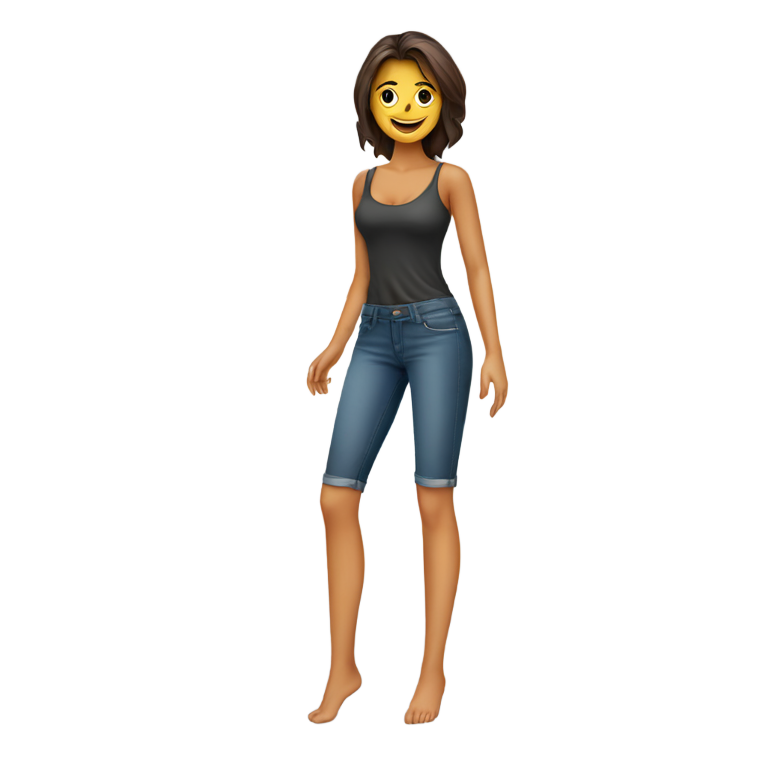 genmoji: Femme sexy pornographique avec les jambes écartées