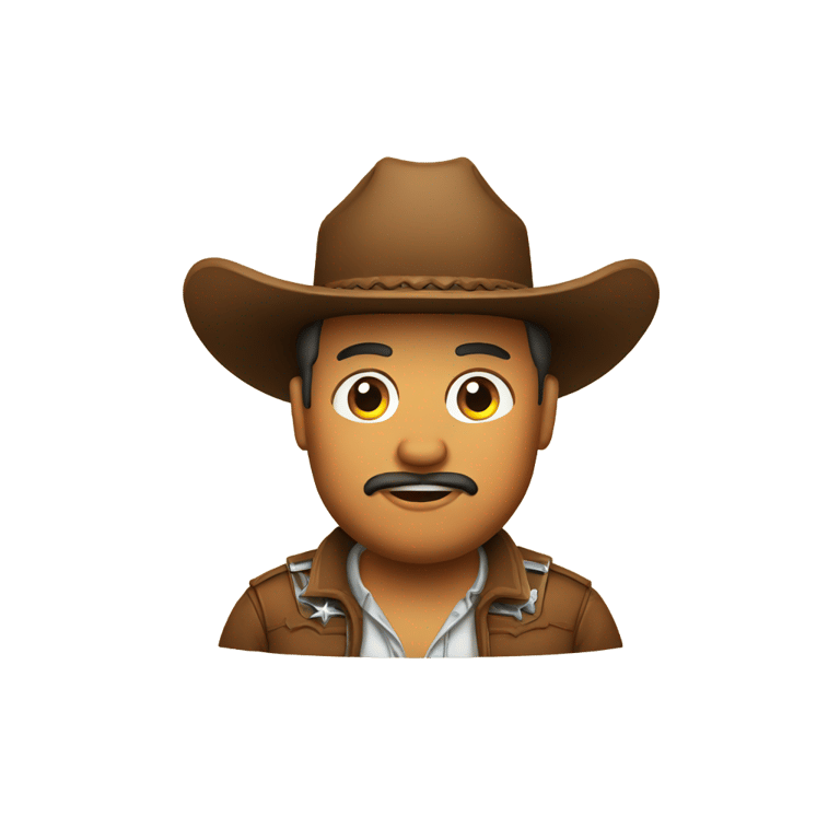 genmoji：A fat cowboy