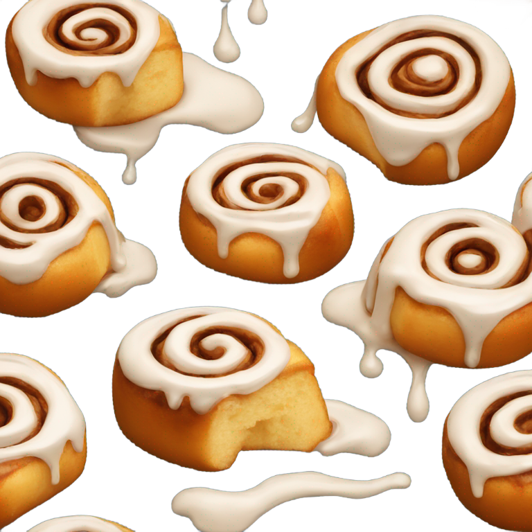 絵文字：make a cinnamon roll with drips