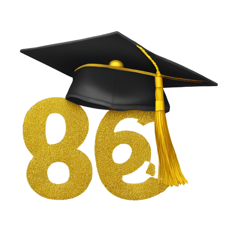 genmoji: A large number Six written on a graduation hat