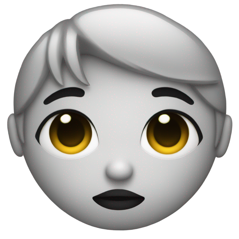 genmoji：闭眼亲吻脸和黑色心