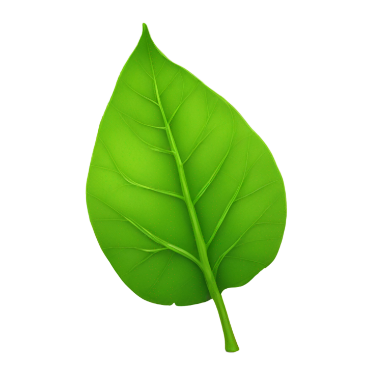 genmoji : Une feuille avec un visage