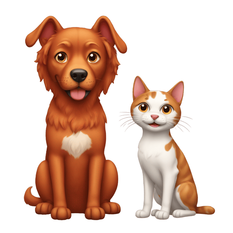 genmoji：红狗和猫
