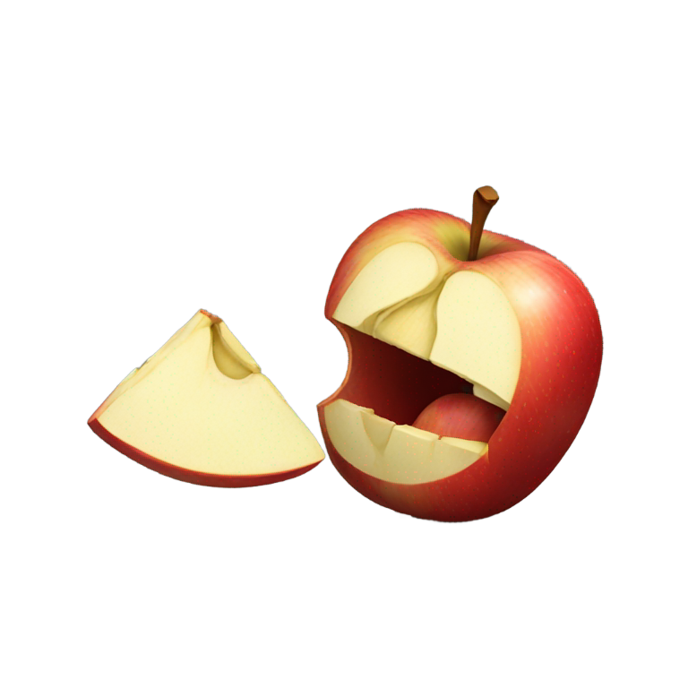 genmoji: Bitten apple