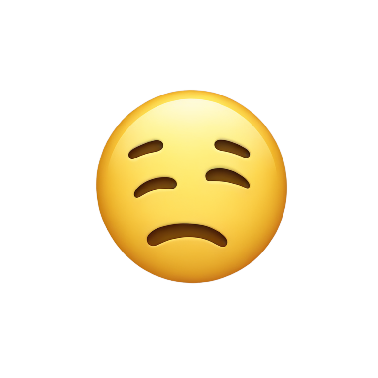 genmoji：一张略显悲伤的脸，手快速拍向脖子后部。