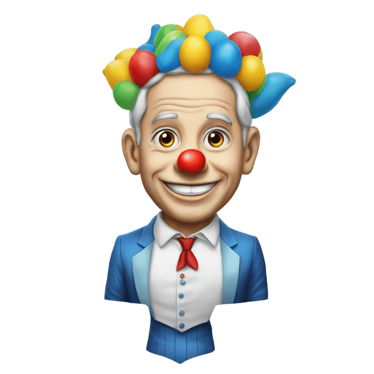 genmoji : Nétanyahou en costume de clown
