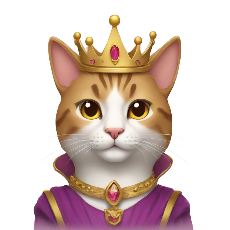 genmoji: Cat as a queen
