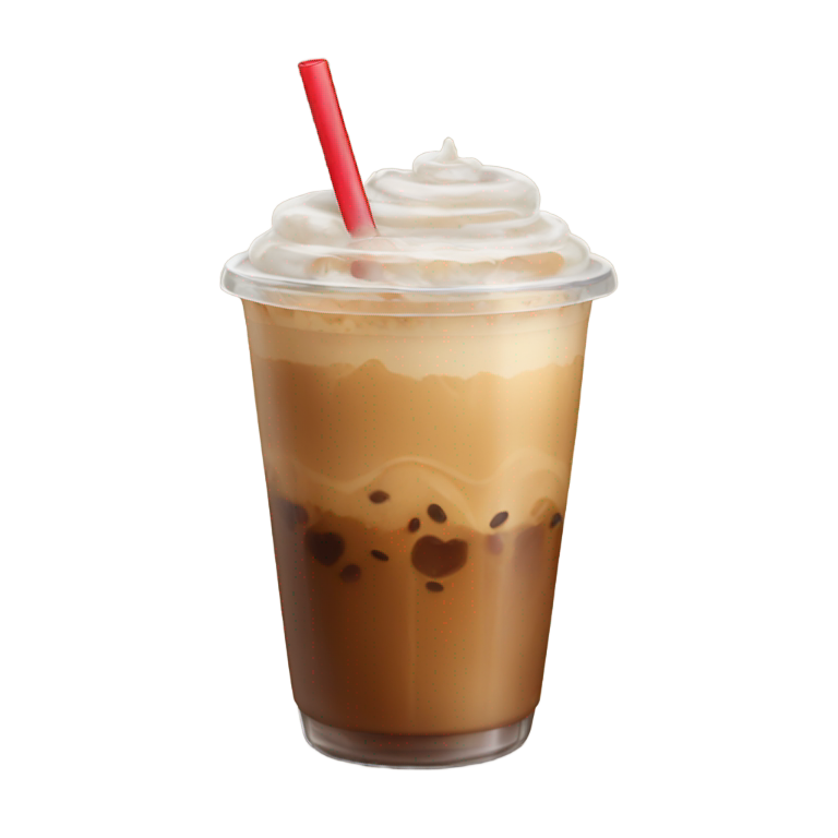 genmoji: iced coffee latte