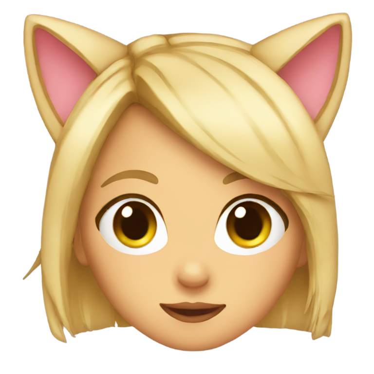 genmoji : Eliana avec des oreilles de chat