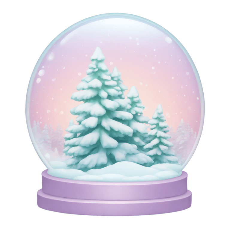 genmoji : A snow globe in pastel colors