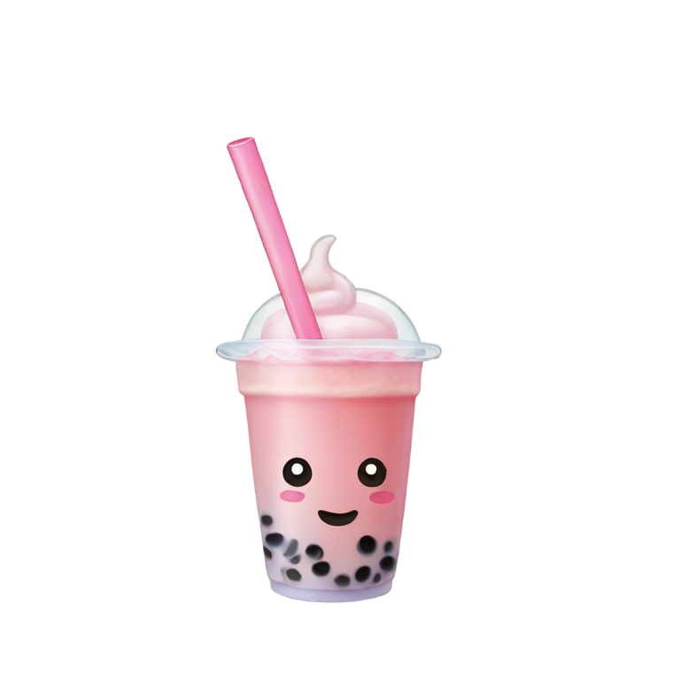 genmoji : Thé au lait heureux