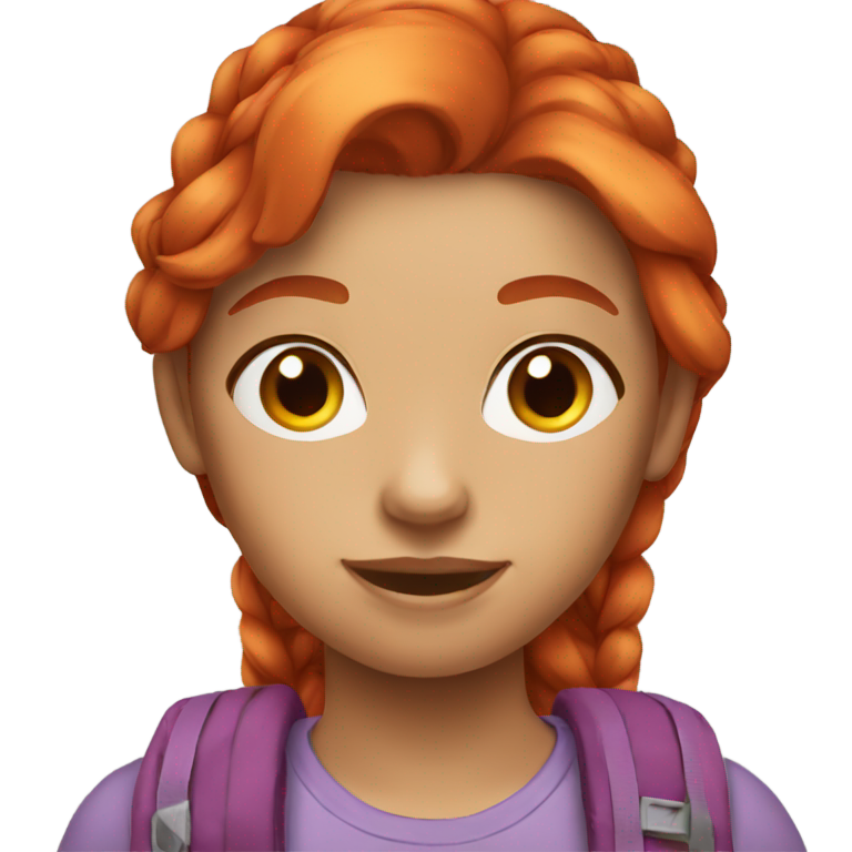 genmoji：16岁红发女孩，露营装扮