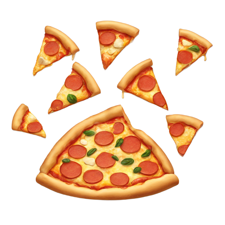 genmoji: A pizza who had too many beers