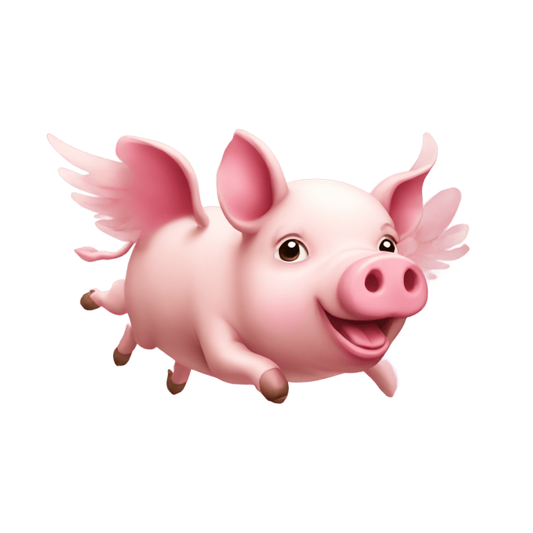 絵文字：a flying pig