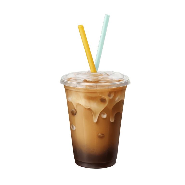 絵文字：アイスコーヒーとストロー1本