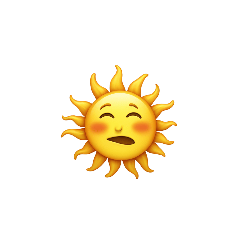 genmoji : sun giving middle finger