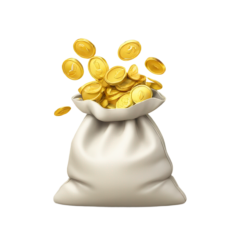 genmoji：3D金钱袋和金币