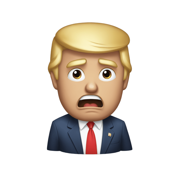 絵文字：ドナルド・トランプがひどく泣いている 😭