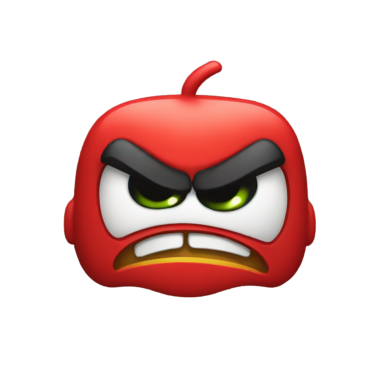 genmoji : Émoji rouge en colère