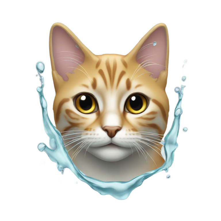 genmoji : Chat mouillé