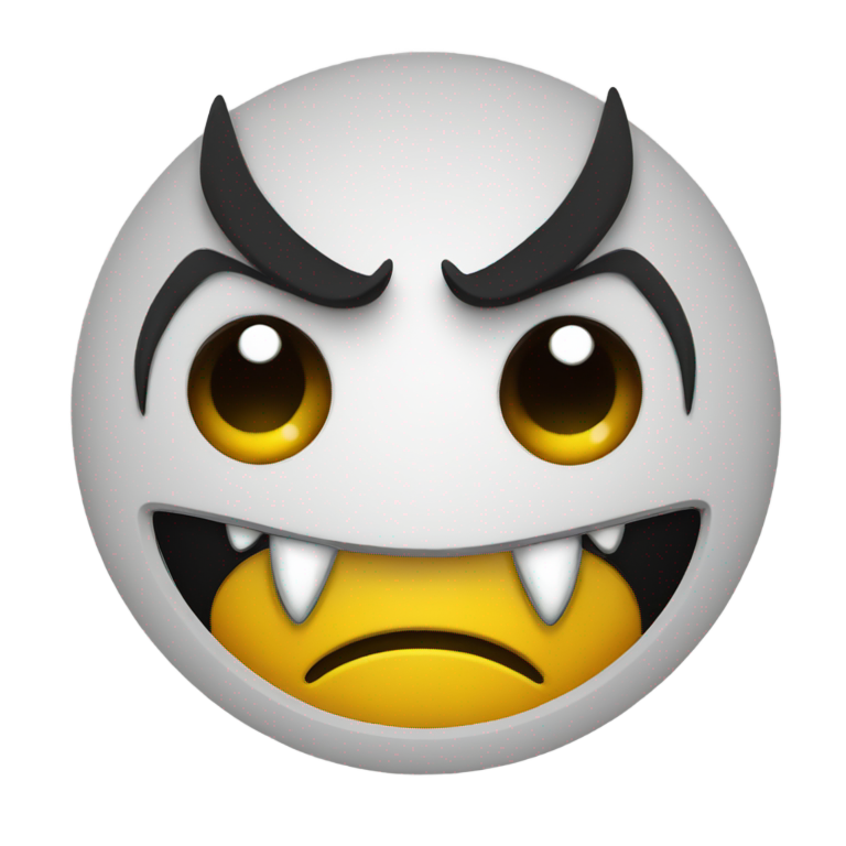 genmoji：黑色俄文字母“Д”、愤怒的眼睛和露齿微笑的表情符号
