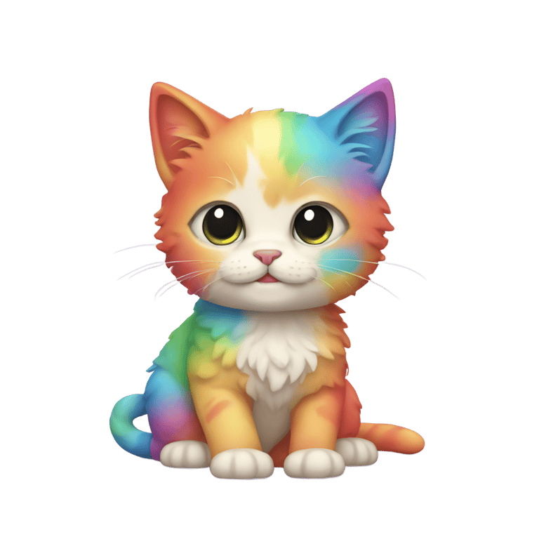 genmoji : Un chaton arc-en-ciel