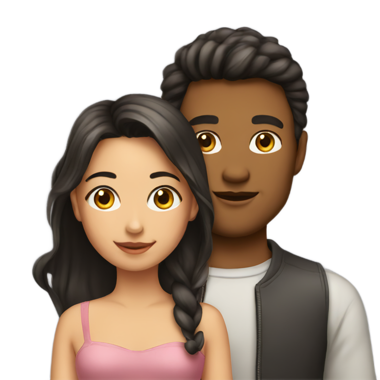genmoji : Jolie fille avec beau garçon