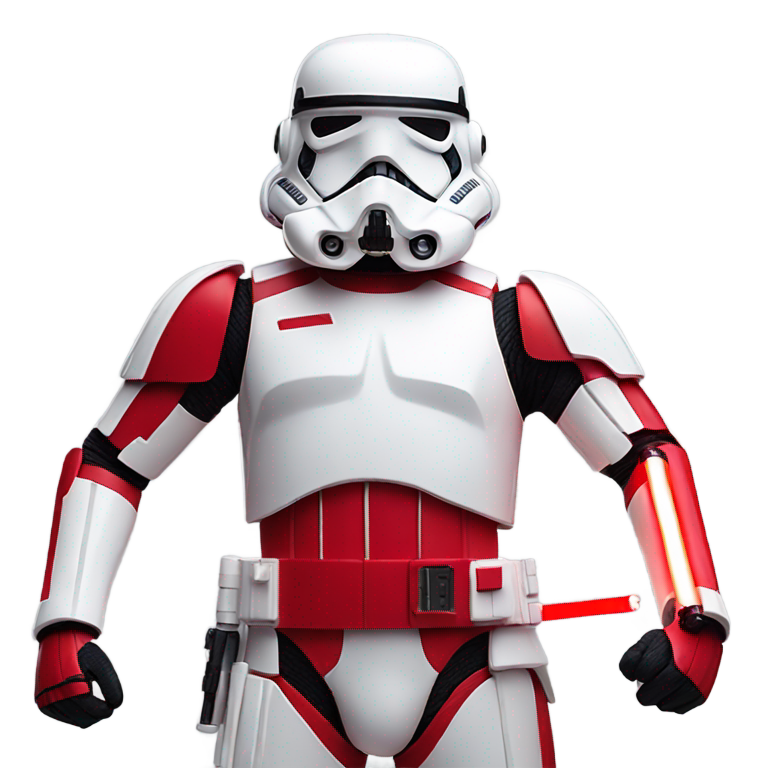 絵文字：Star Wars red stormtrooper with red lightsaber