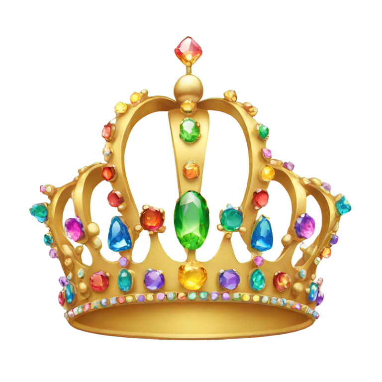 genmoji：crown with rainbow gems