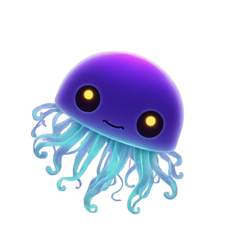 genmoji : Méduse phosphorescente