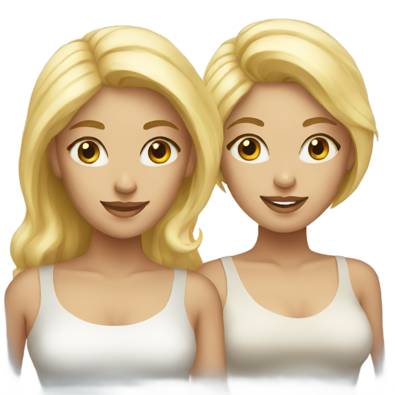 genmoji：两个金发美女