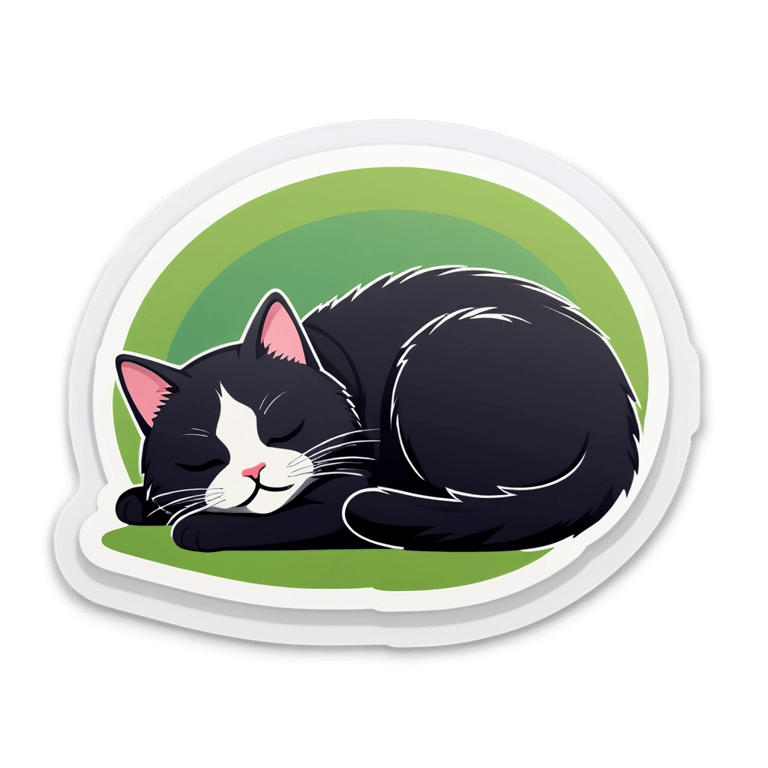 genmoji：一只小猫在打盹