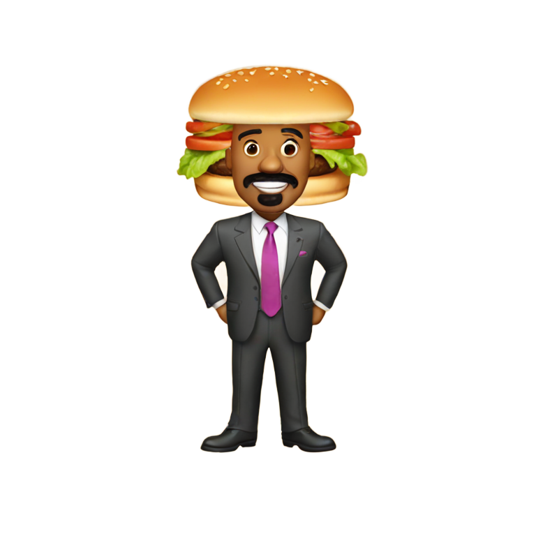genmoji : Gros burger de Steve Harvey