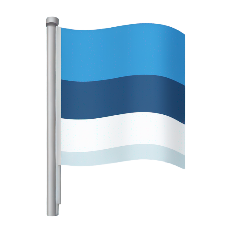 genmoji：A flag with a vertical bicolor, (left half white, right half light blue) with a darker blue saltire