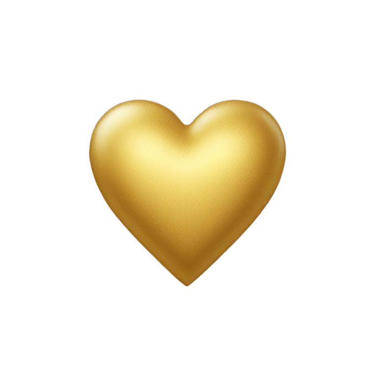 genmoji : Cœur doré jaunâtre